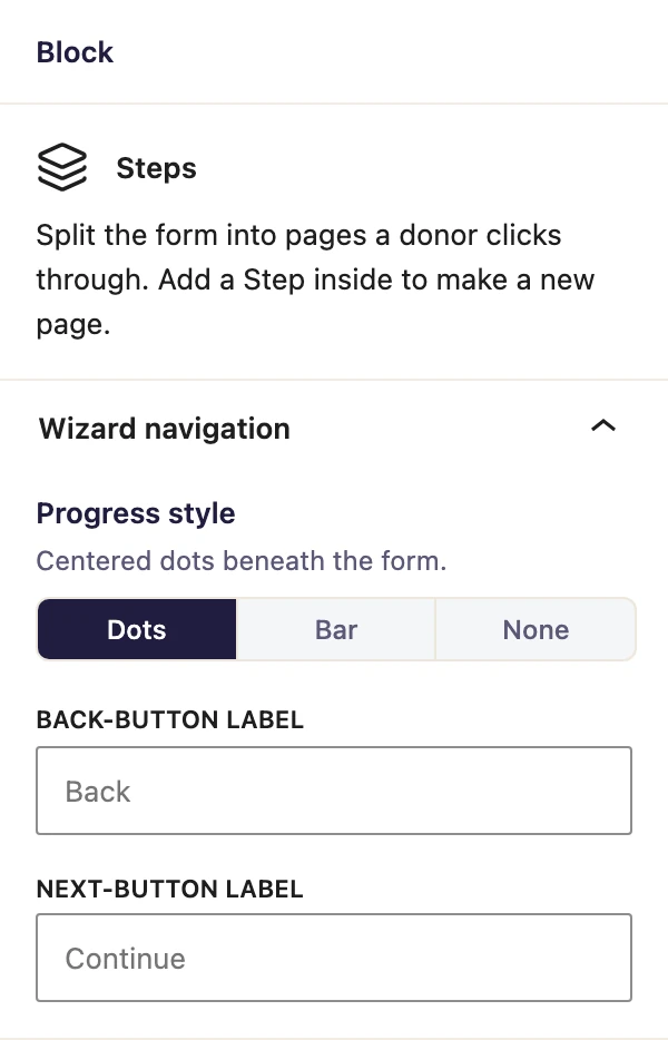 Progress indicator styles
